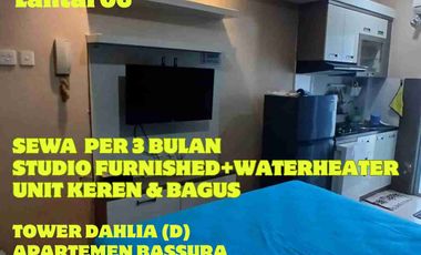 SEWA PER 3 BULAN STUDIO FURNISHED+WATERHEATER TOWER D BASSURA CITY