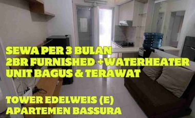 SEWA PER 3 BULAN 2BR FURNISHED+WATERHEATER  TOWER E BASSURA CITY