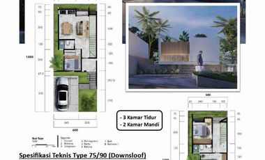 Dijual rumah 2 kamar tidur di cimahi