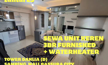 SEWA MURAH 3BR FULL FURNISHED TOWER DAHLIA SAMPING MALL BASSURA CITY