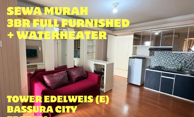 SEWA 3BR FULL FURNISHED KEREN TOWER E APARTEMEN BASSURA CITY
