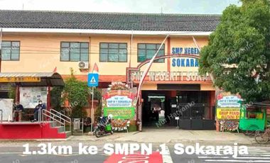 Kavling Premium di Sokaraja, DP 50%, Sisa cicil tanpa bunga 60 kali (5 thn)