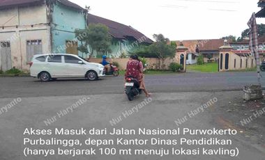 Kavling Premium di Sokaraja, DP 50%, Sisa cicil tanpa bunga 60 kali (5 thn)