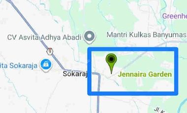 Kavling Premium di Sokaraja, DP 50%, Sisa cicil tanpa bunga 60 kali (5 thn)