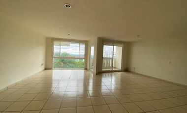 AGRADABLE DEPTO. DE 2 RECÁMARAS Y 1 ESTUDIO, 3 BAÑOS, SALA , COMEDOR, COCINA EQUIPADA,BALCON, CANCHA DE TENIS, ALBERCA, PALAPA Y VIGILANCIA.