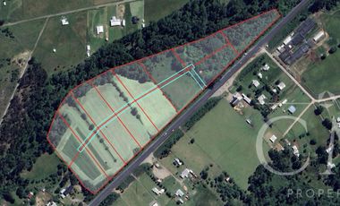 Parcelas Valdivia sector Cudico, orilla  carretera Valdivia- Mariquina