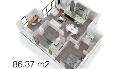 VENDO DEPARTAMENTO DE 3 RECAMARAS EN COSMOPOL