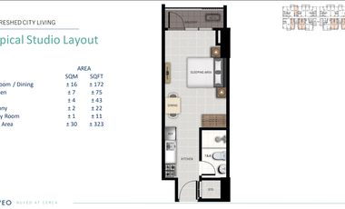 1BR NUVEO IN CERCA - LAS PIÑAS ~ ALABANG -- PRE-SELLING