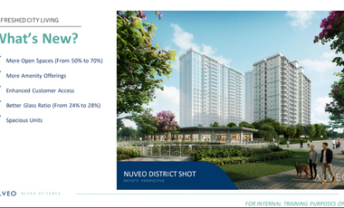 STUDIO -  NUVEO IN CERCA - LAS PIÑAS ~ ALABANG -- PRE-SELLING