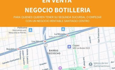 Se vende negocio de botillería y Mini-Market con propiedad comercial incluida,Santiago Centro