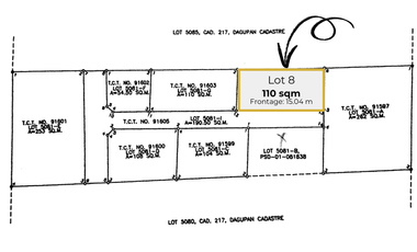 Lot 7-110 sqm Residential Lot For Sale in Lucao District, Dagupan City