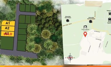 tanah di bangunjiwo kasihan bantul dekat Kampus UMY yogyakarta