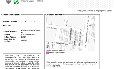 CASA EN REMATE EN CECILIO ROBELO JARDIN BALBUENA CDMX