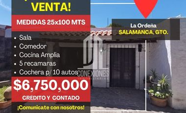 CASA EN VENTA CARRETERA LA ORDEÑA SALAMANCA GTO