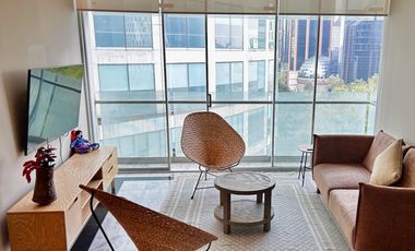 Apartamento en renta amueblado con vista a a la Bolsa Mexicana de Valores