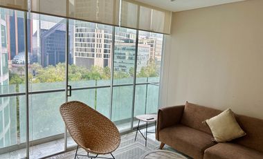 Apartamento en renta amueblado con vista a a la Bolsa Mexicana de Valores