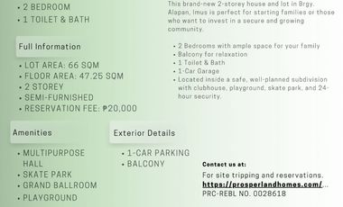 FOR SALE: HOUSE AND LOT IN CAVITE