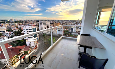 Departamento amoblado con vista al mar en renta Sector Playa Murciélago, Manta, Ecuador
