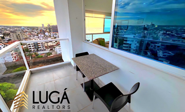 Departamento amoblado con vista al mar en renta Sector Playa Murciélago, Manta, Ecuador
