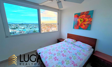 Departamento amoblado con vista al mar en renta Sector Playa Murciélago, Manta, Ecuador