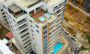 Departamento amoblado con vista al mar en renta Sector Playa Murciélago, Manta, Ecuador