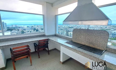 Departamento amoblado con vista al mar en renta Sector Playa Murciélago, Manta, Ecuador