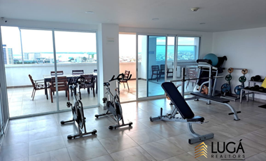 Departamento amoblado con vista al mar en renta Sector Playa Murciélago, Manta, Ecuador