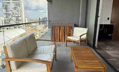 Loft amueblado en renta en Bagà Grand Barrio | 62 m², 1 recámara, pet friendly, Atlixcáyotl Puebla