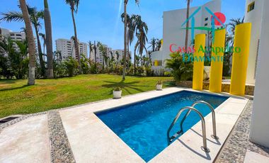 Casa con alberca privada, jardín y acceso al campo de golf. Xcaret 65