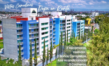 DEPARTAMENTO en Renta Camelinas Morelia por la paloma 3 Reccamaras espacios Amplios Aire Acondicionado jardín seguridad