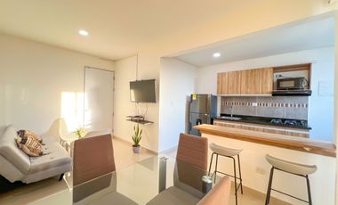 Vendo Apto amoblado En Mar Caribe, Quinto piso, Con ascensor