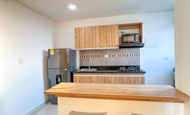 Vendo Apto amoblado En Mar Caribe, Quinto piso, Con ascensor