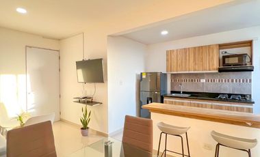 Vendo Apto amoblado En Mar Caribe, Quinto piso, Con ascensor