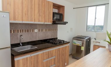 Vendo Apto amoblado En Mar Caribe, Quinto piso, Con ascensor