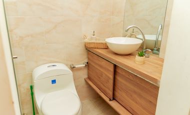 Vendo Apto amoblado En Mar Caribe, Quinto piso, Con ascensor