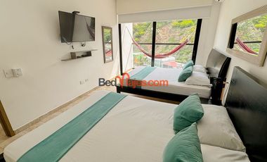 Arriendo por dias Apartasuite con Balcón y Piscina en El Rodadero
