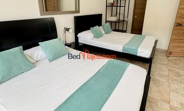 Arriendo por dias Apartasuite con Balcón y Piscina en El Rodadero