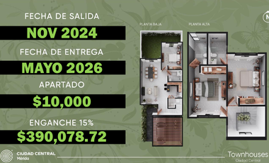 Townhouses Ciudad Central, Mérida, Yucatán Casa en condominio en TixkokoB.