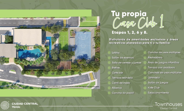 Townhouses Ciudad Central, Mérida, Yucatán Casa en condominio en TixkokoB.