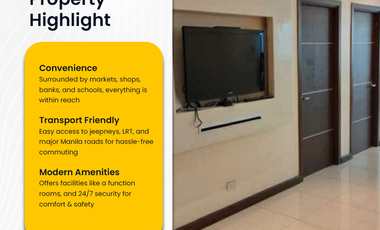 FOR SALE CONDOMINIUM UNIT IN SKY RESIDENCES BINONDO MANILA