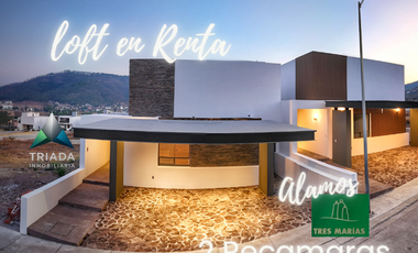 LOFT EN RENTA 2 RECAMARAS Tres Marias Morelia alberca gym