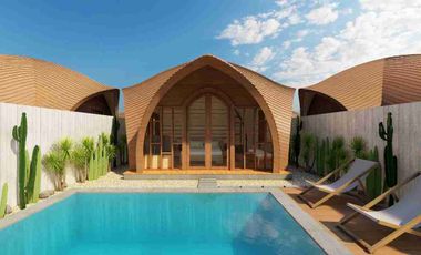 Glamping dengan View Bukit dan Laut, Full Furnished di Nusa Penida, Bali, Bisa Dimanajemenkan Dapat ROI