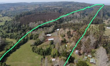 Campo de 9,8 hectáreas en La Traca, Máfil – Con agua, construcciones y orilla de estero