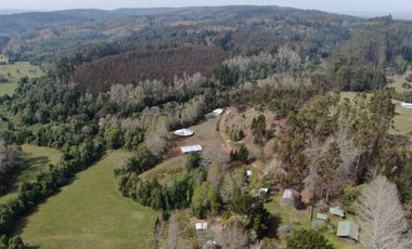 Campo de 9,8 hectáreas en La Traca, Máfil – Con agua, construcciones y orilla de estero