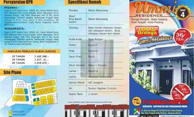 Rumah Subsidi Dekat Kampus UIN Imam Bonjol Sungai Bangek