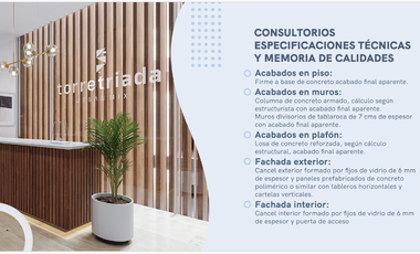 Pre-venta de consultorios médicos en Torre Tríada, Mérida Yucatán.