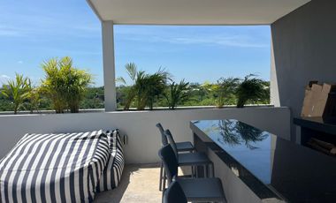 Departamento en venta de dos niveles en Temozon Norte Mérida