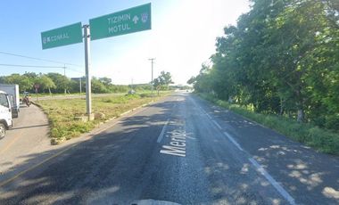 Terreno en venta en Conkal sobre carretera y con 300 m de frente