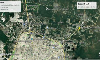 Terreno en venta en Conkal sobre carretera y con 300 m de frente