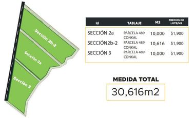 Terreno en venta en Conkal sobre carretera y con 300 m de frente